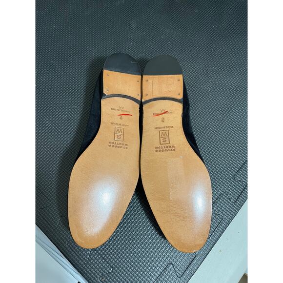 Stubbs & Wootton Martini‎ Black Velvet Slipper Women's 7 AA Narrow Like New - Picture 6 of 8